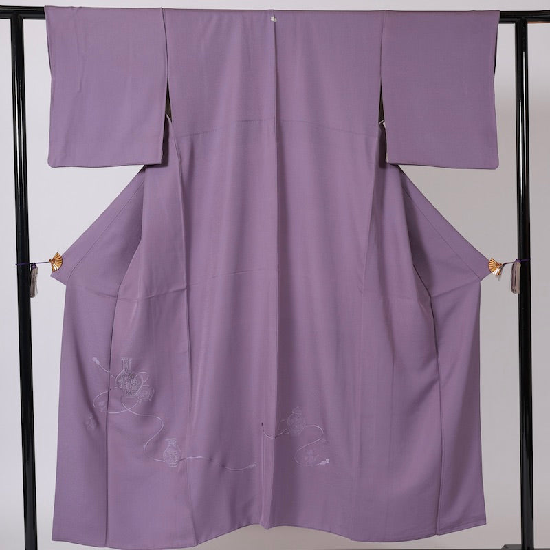 Used kimono (tsukesage) M-size 100% silk /1261