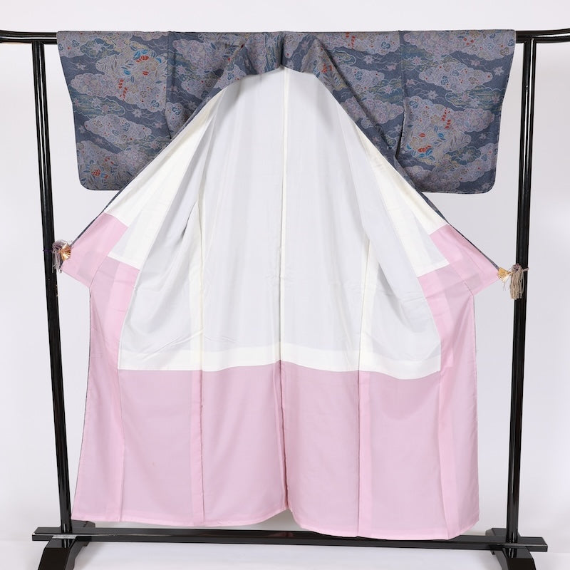 Japanese kimono used <Komon> Msize   /T648
