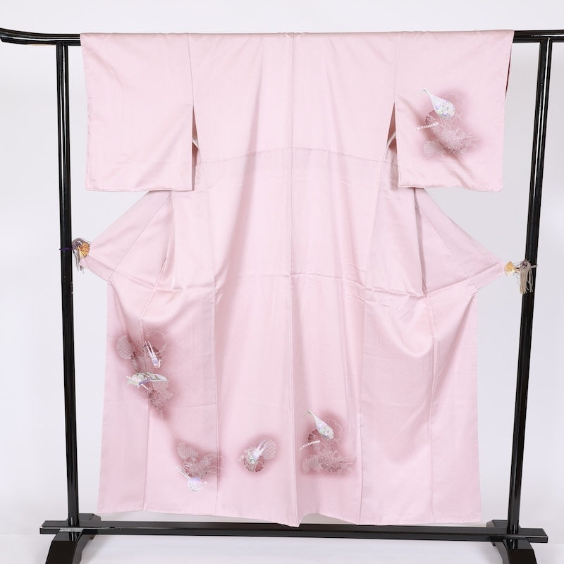 Japanese kimono used <houmongi> Msize   /T649