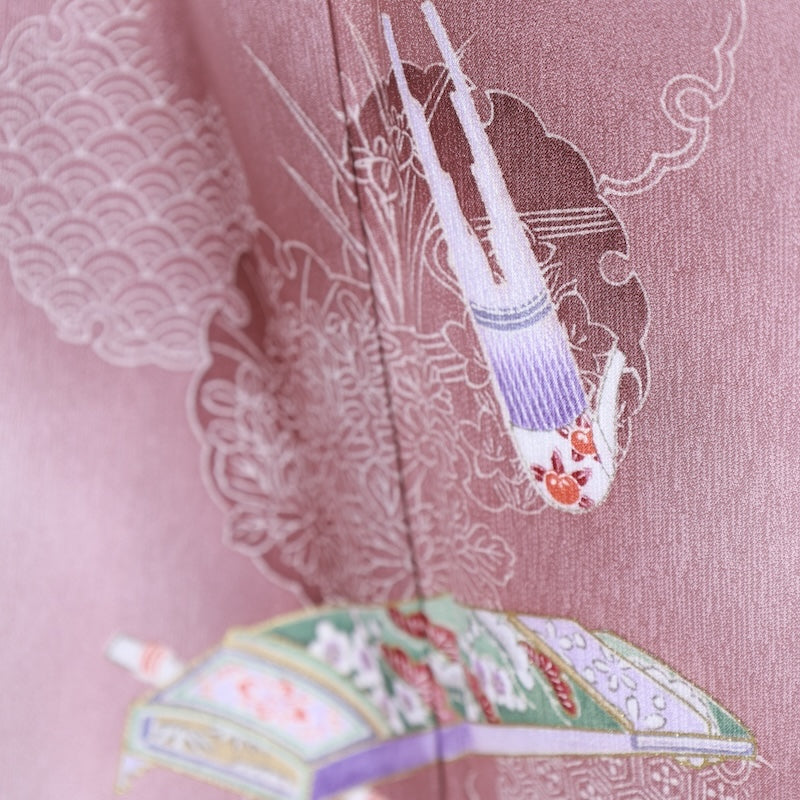 Japanese kimono used <houmongi> Msize   /T649