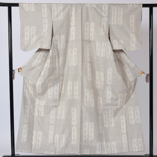 Used kimono (Tsumugi) M-size 100% silk /1263