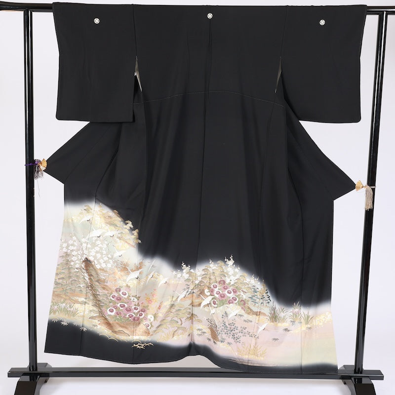 Japan kimono used 100% silk size M/G59