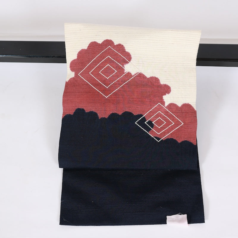 Japanese used sash belt (Nagoya-obi) 100% silk  /T550