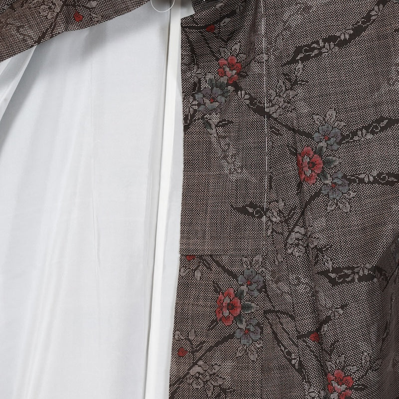 Japanese kimono Unused <Tsumugi> Msize  silk 100% /T624
