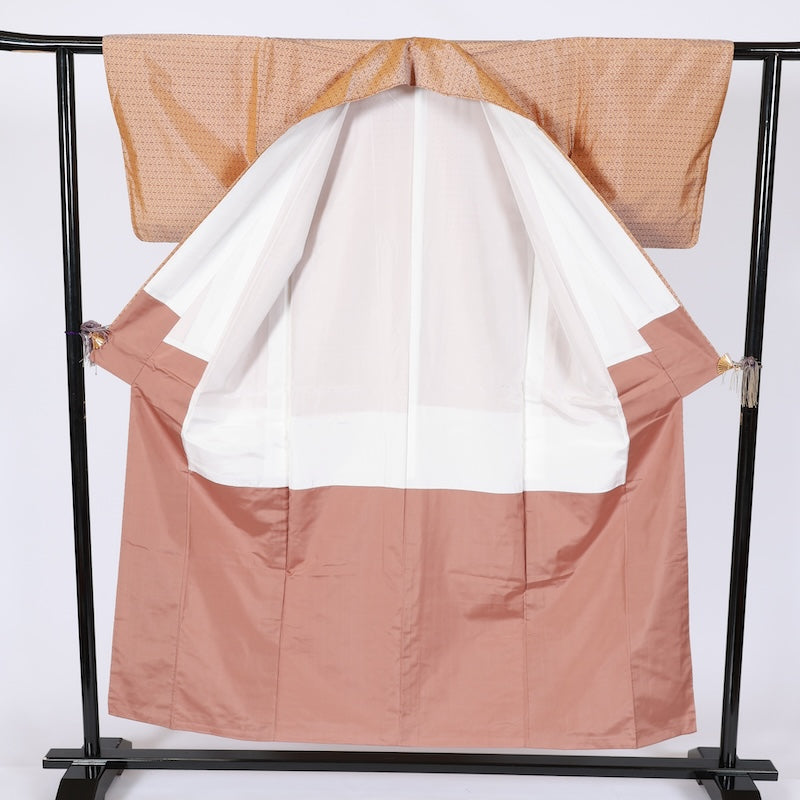 Japanese kimono used <Tsumugi> Msize  silk 100% /T621