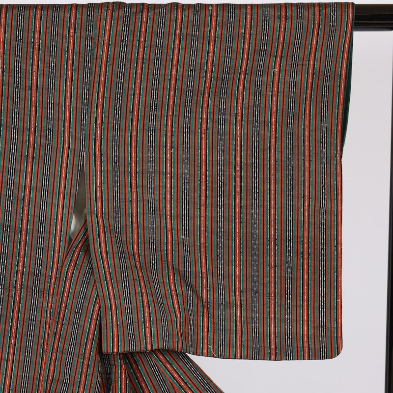 Japanese kimono used <Tsumugi> Msize  silk 100% /T618