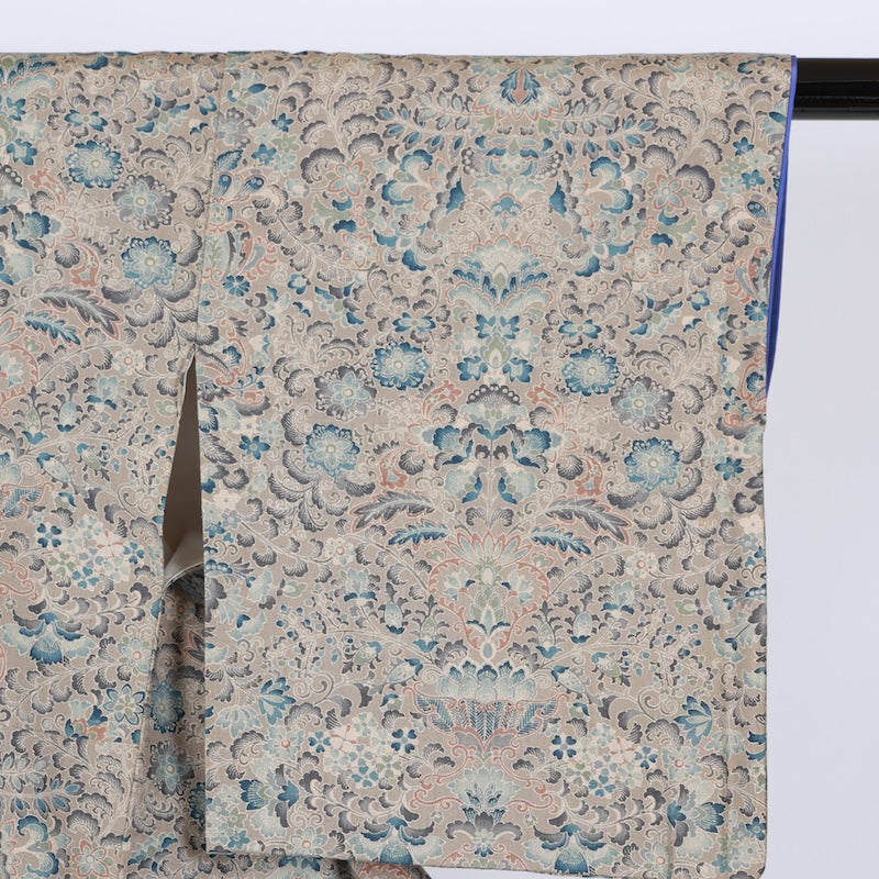 Japanese kimono used <Tsumugi> Msize  silk 100% /T616