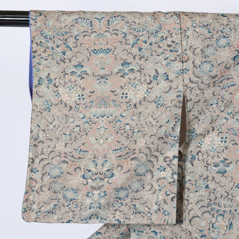 Japanese kimono used <Tsumugi> Msize  silk 100% /T616