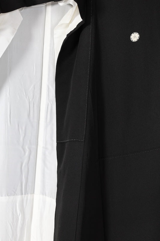 Japanese kimono used <Kurotomesode> L-size  silk 100% /B1091