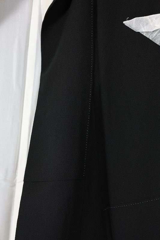 Japanese kimono used <kurotomesode> L-size  silk 100% /B1092