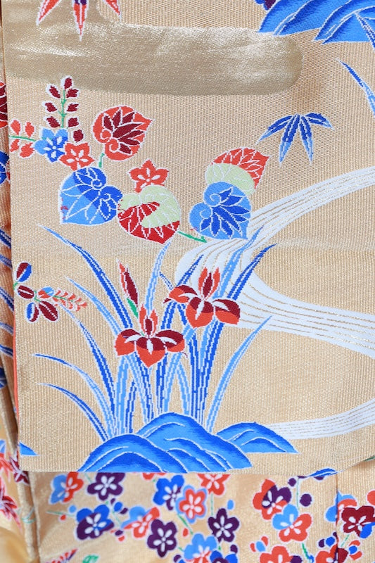 Japanese kimono used <Irouchikake> L-size  silk 100% /B1072