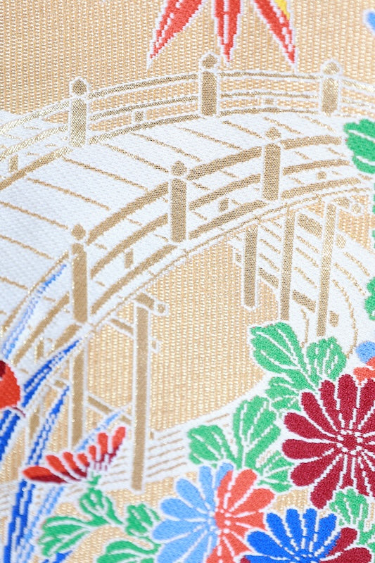 Japanese kimono used <Irouchikake> L-size  silk 100% /B1072