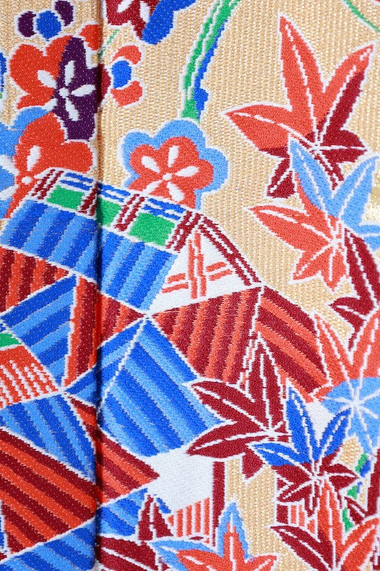 Japanese kimono used <Irouchikake> L-size  silk 100% /B1072