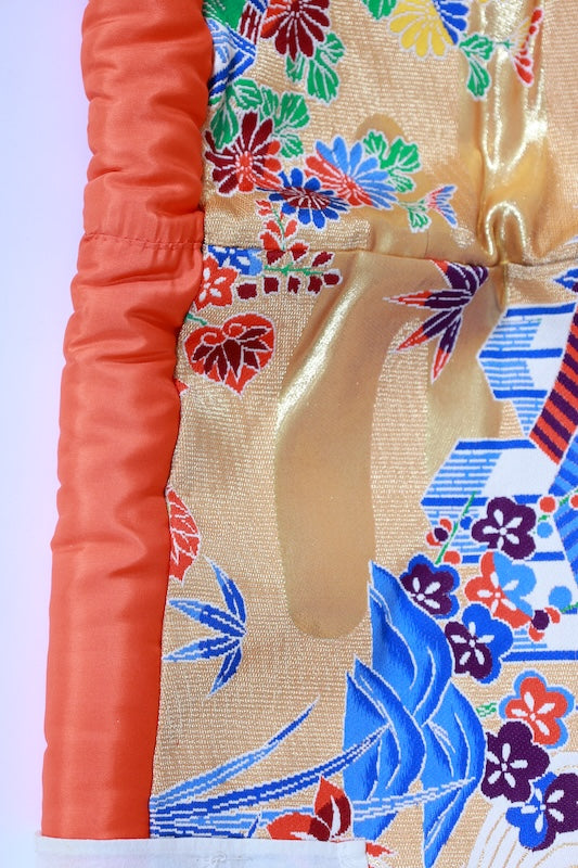 Japanese kimono used <Irouchikake> L-size  silk 100% /B1072