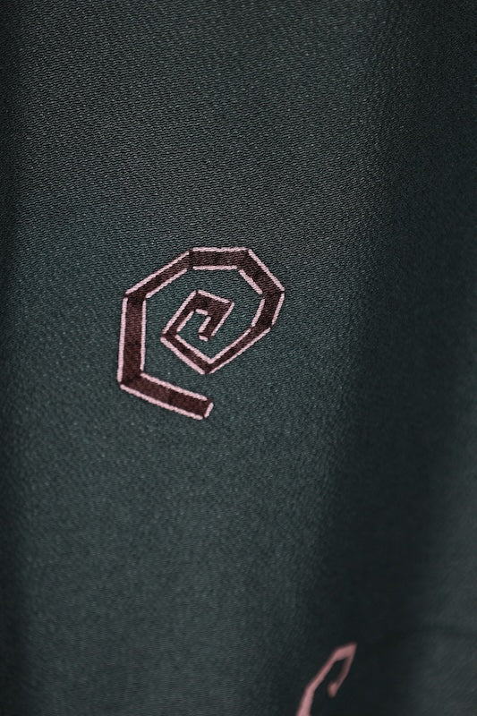 Japanese kimono used <houmongi> M-size  silk 100% /B1105