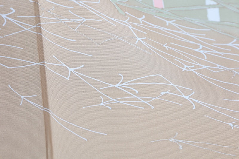 Japanese kimono used <houmongi> Msize  silk 100% /B1109