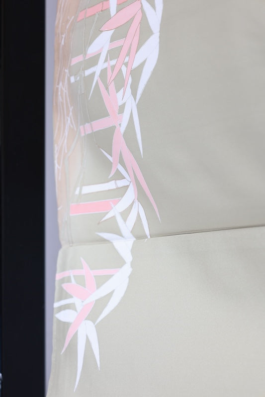 Japanese kimono used <houmongi> Msize  silk 100% /B1109