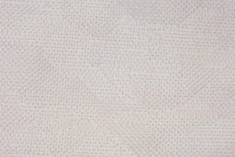 White Oshima Tsumugi used silk formal kimono (houmongi), off-white, mountain pattern, post-dyed, hand-painted, stencil-dyed, L69
