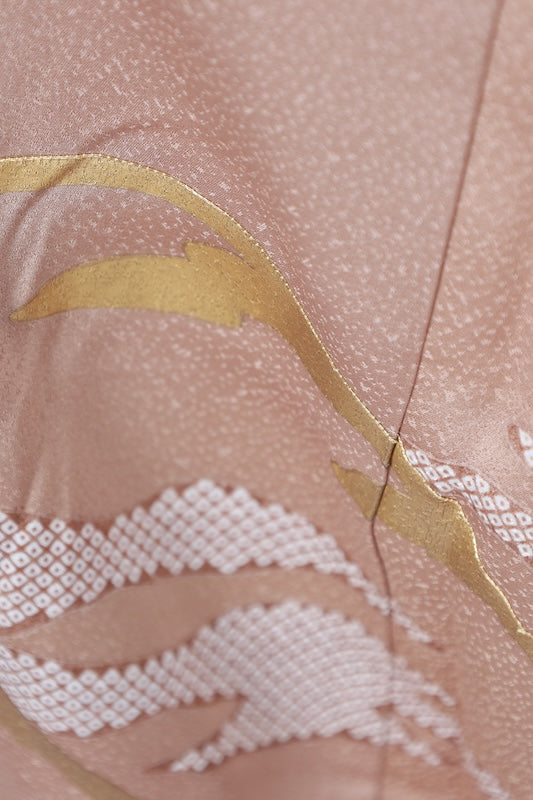 Japanese kimono used <houmongi> Msize  silk 100% /B1111