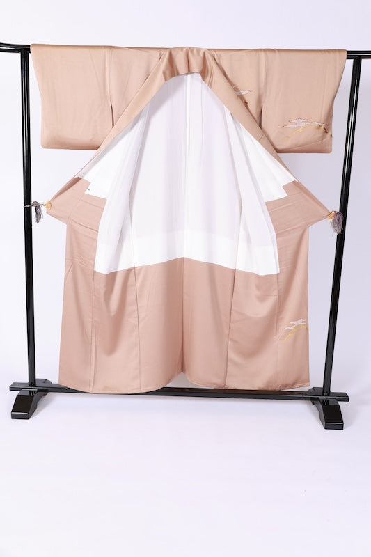 Japanese kimono used <houmongi> Msize  silk 100% /B1111