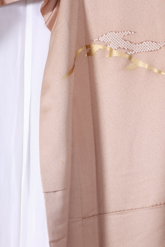 Japanese kimono used <houmongi> Msize  silk 100% /B1111