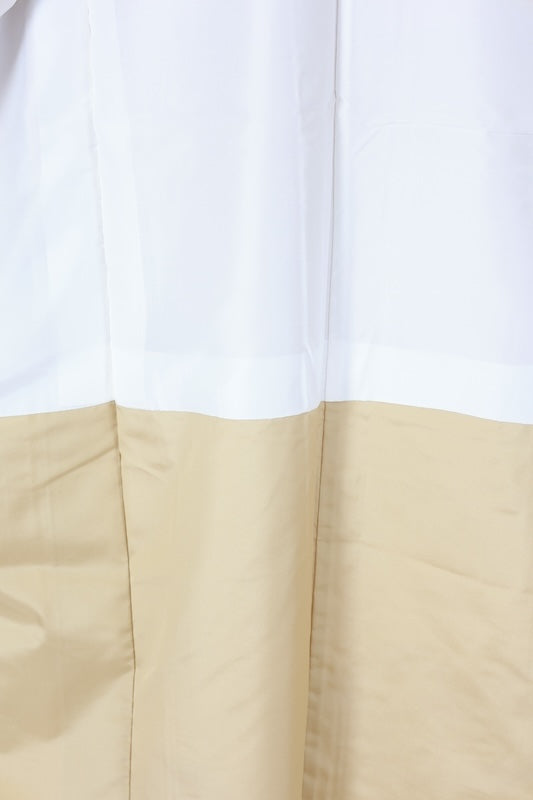 Visiting kimono used, Hakusan Tsumugi silk, beige, shades of purple, gray, distant mountain design, hand-painted, L76