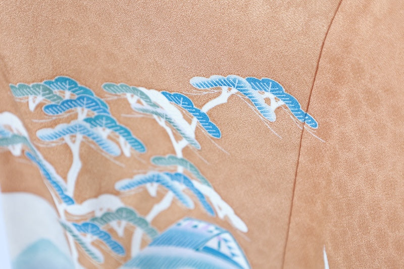 Japanese kimono used <Irotomesode> Msize  silk 100% /B1110