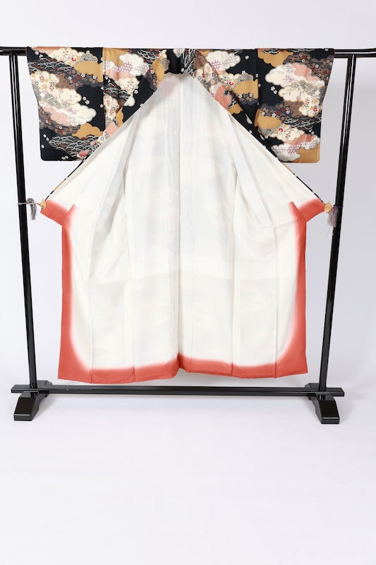 Japanese kimono used <Komon> Msize  silk 100% /B1107