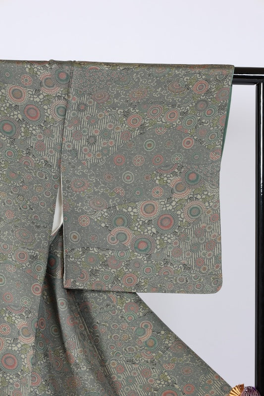 Japanese kimono used <Komon> S-size  silk 100% /B1102