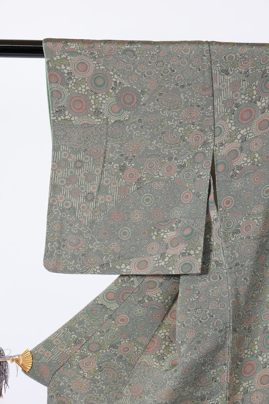 Japanese kimono used <Komon> S-size  silk 100% /B1102