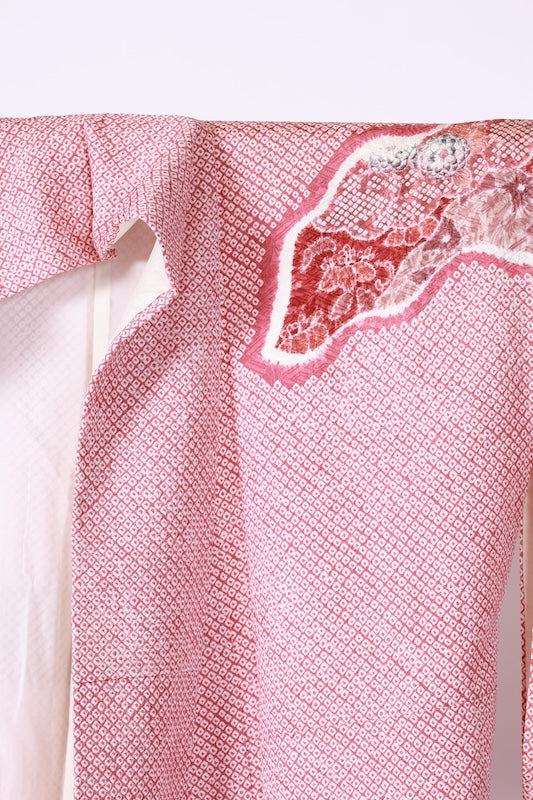 Japanese kimono used <houmongi> Msize  silk 100% /B1103