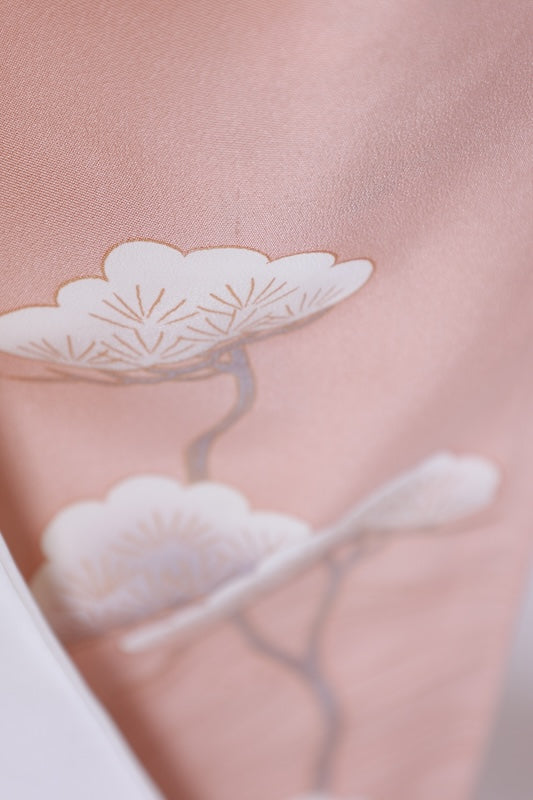 Japanese kimono used <Irotomesode> Msize  silk 100% /B1104