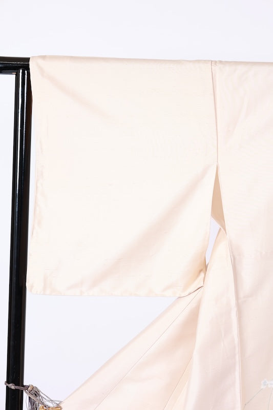 Japanese kimono used <houmongi> L-size  silk 100% /B1099