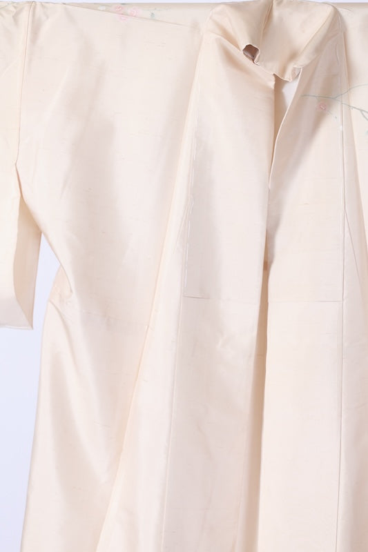 Japanese kimono used <houmongi> L-size  silk 100% /B1099