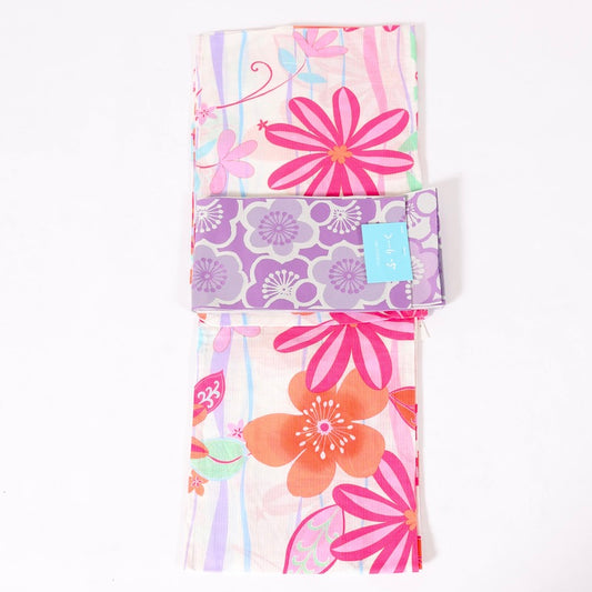 New Yukata Obi(sash belt)  Geta 3-piece set /1301