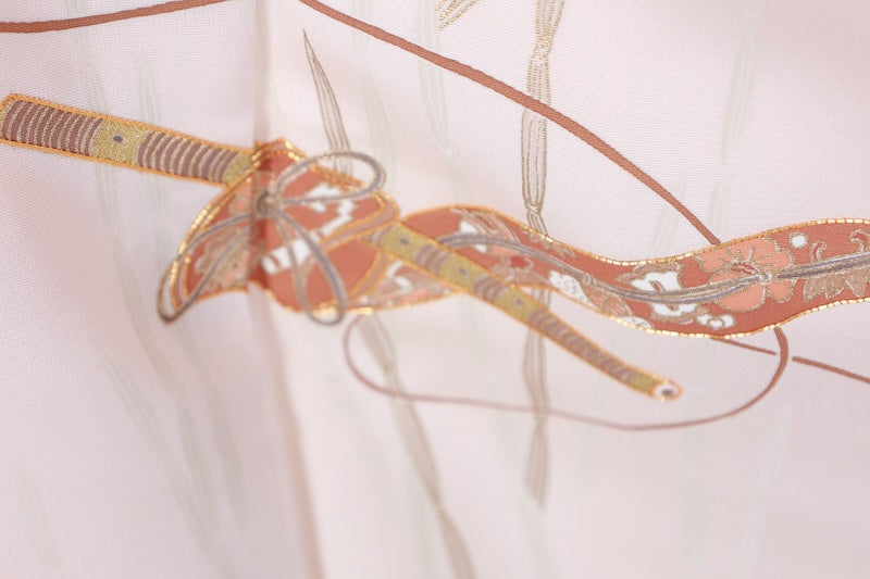 Japanese kimono used <houmongi> Msize  silk 100% /B1100