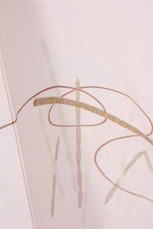 Japanese kimono used <houmongi> Msize  silk 100% /B1100