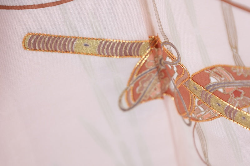 Japanese kimono used <houmongi> Msize  silk 100% /B1100