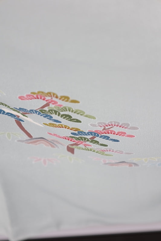 Japanese kimono used <houmongi> M-size  silk 100% /B1096