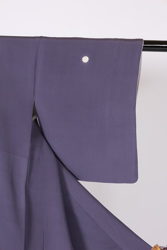 Japanese kimono used <Irotomesode> M-size  silk 100% /B1098