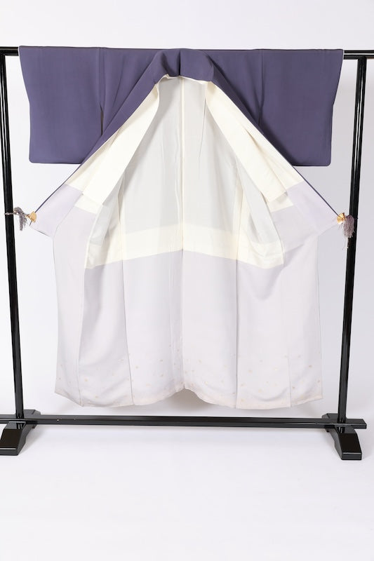 Japanese kimono used <Irotomesode> M-size  silk 100% /B1098