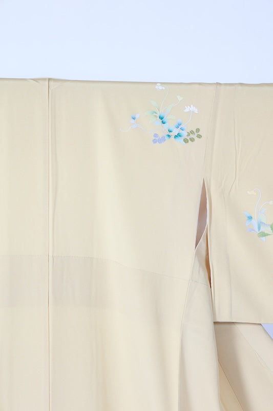 Japanese kimono used <houmongi> M-size  silk 100% /B1094