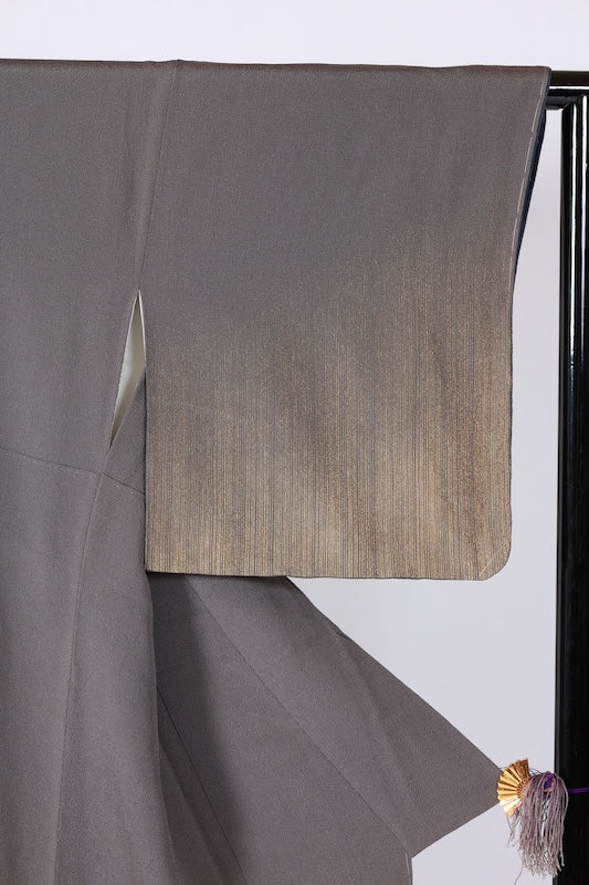 Japanese kimono used <tsukesage> M-size  silk 100% /B1095