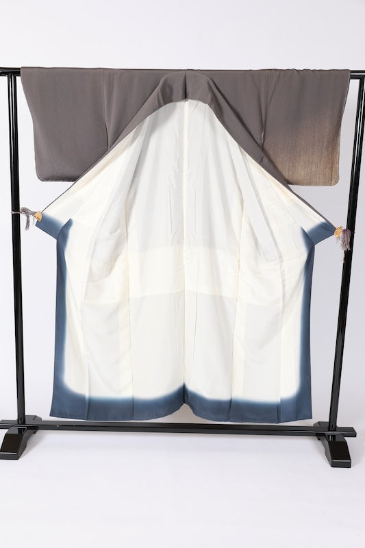 Japanese kimono used <tsukesage> M-size  silk 100% /B1095