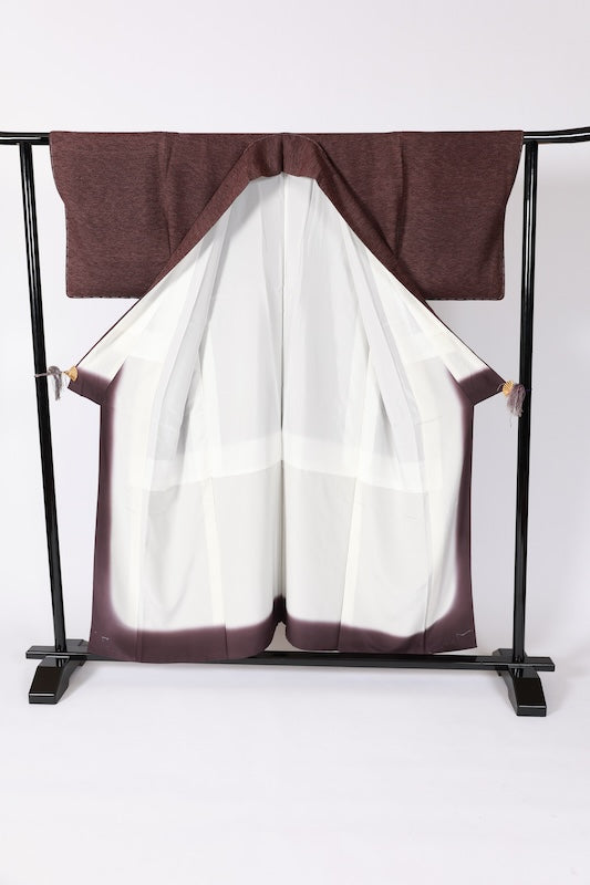 Japanese kimono Unused New <Muzikomon> M-size  silk 100% /B1076