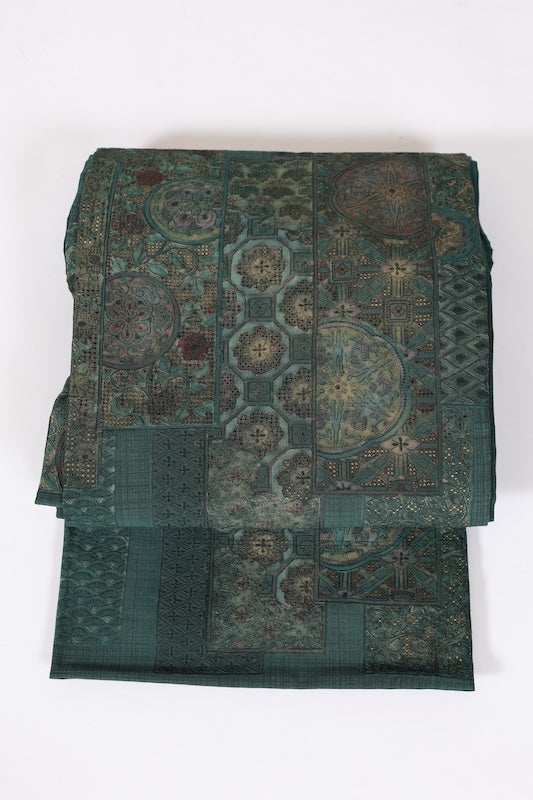 Japanese used sash belt (Fukuro-obi) 100% silk  /B1083