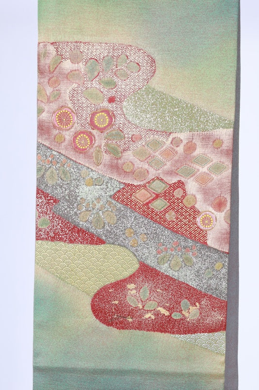 Japanese Unused  New sash belt (-obi) 100% silk  /B1082