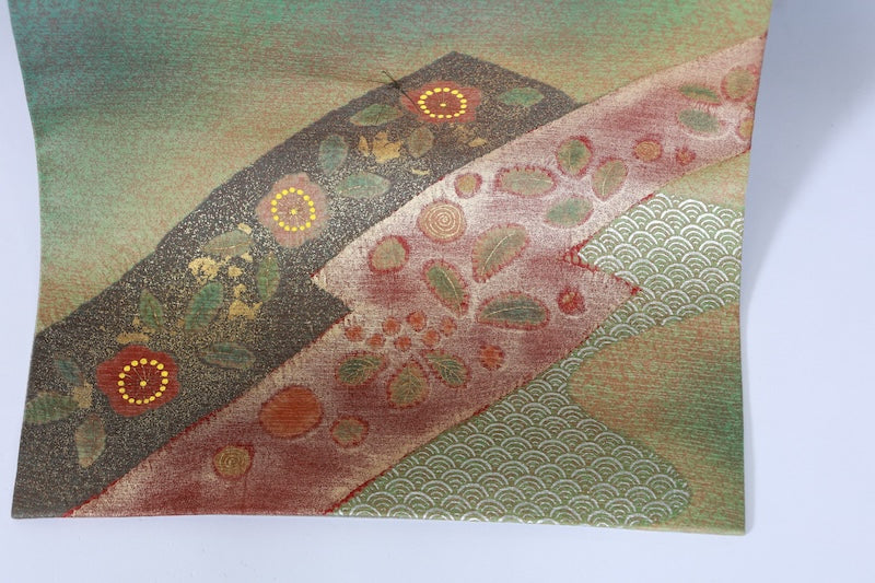 Japanese Unused  New sash belt (-obi) 100% silk  /B1082