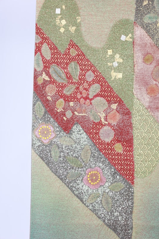 Japanese Unused  New sash belt (-obi) 100% silk  /B1082