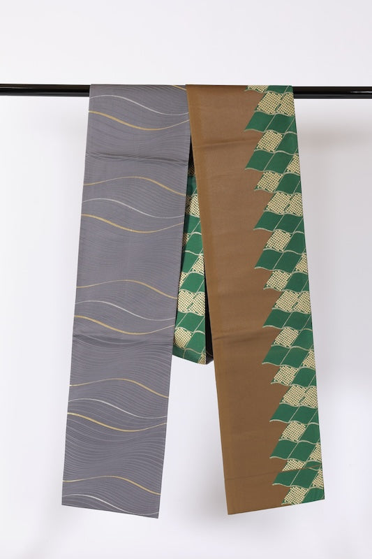 Japanese used sash belt (Hukuro-obi) 100% silk  /B1080